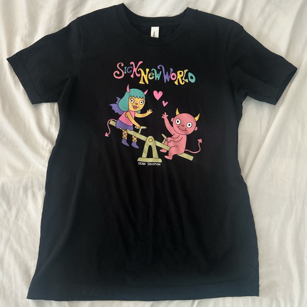 Kids Sick New World Black Graphic Tee
